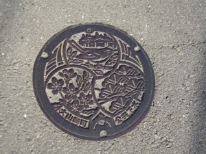 大山崎町マンホールのフタ